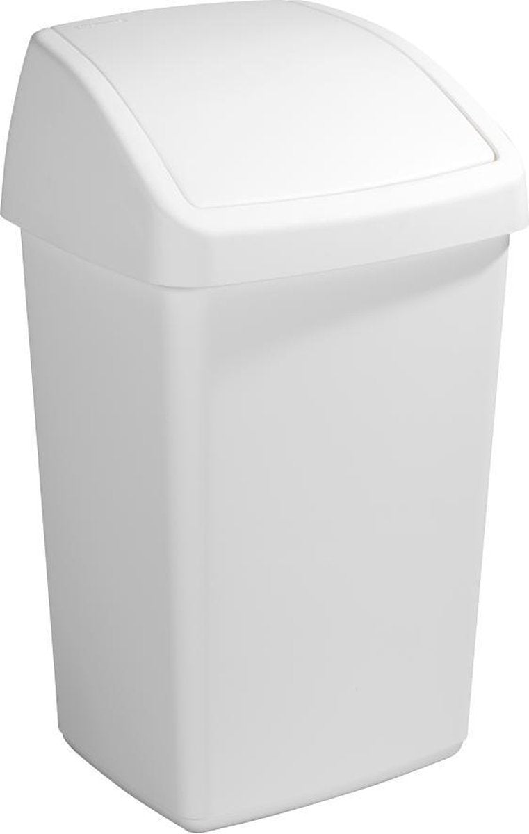 Sunware - delta prullenbak met swingdeksel 50l wit - 39,5 x 34,5 x 66,5 cm