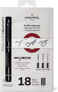 Sheaffer kalliegrafieset - zwart - penpunten f m b