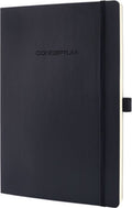 Sigel notitieboek conceptum pure a5 softcover zwart 194 pagina's 80 grams ruit