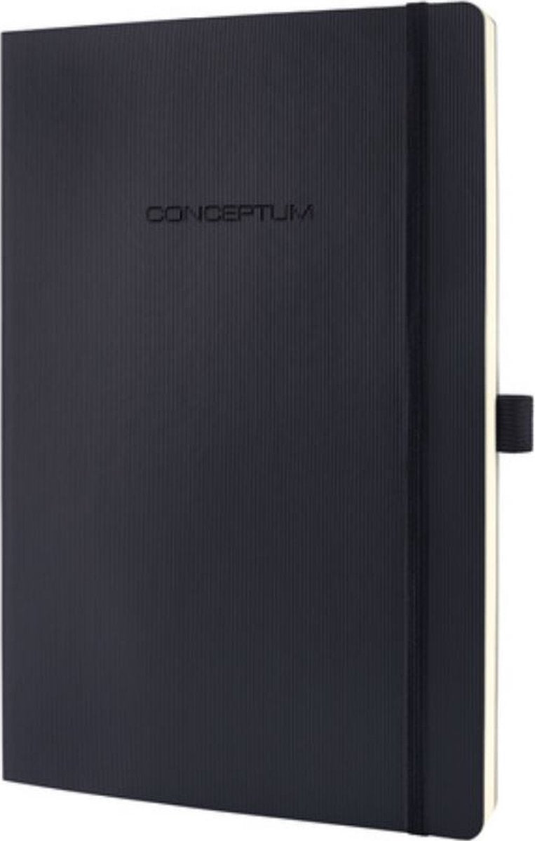 Sigel notitieboek conceptum pure a5 softcover zwart 194 pagina's 80 grams ruit