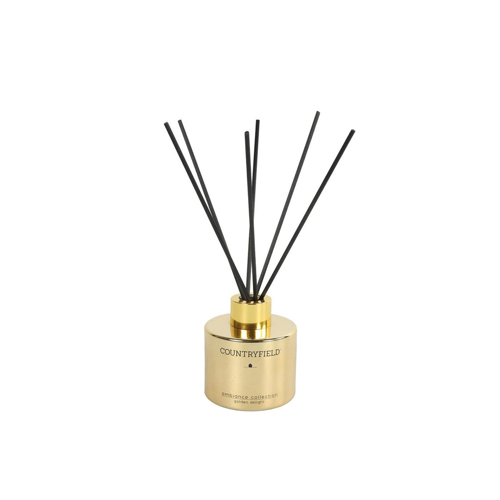 Countryfield golden delight geurstokjes goud 120ml ø9,2xh22,5cm