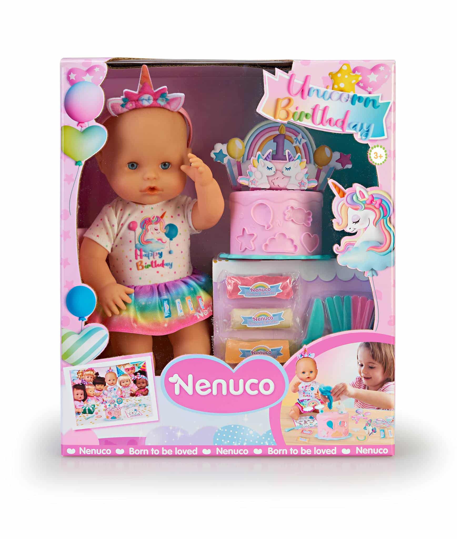 Famosa Nenuco Babypuppe Einhorn, ca. 35 cm groß