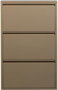 Woood sabine 3-vaks schoenenkast - metaal - zand - 103x66x16