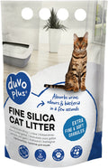 Duvo plus kattenbakvulling premium fijne silica 0.5-2mm-16l-6.08kg wit