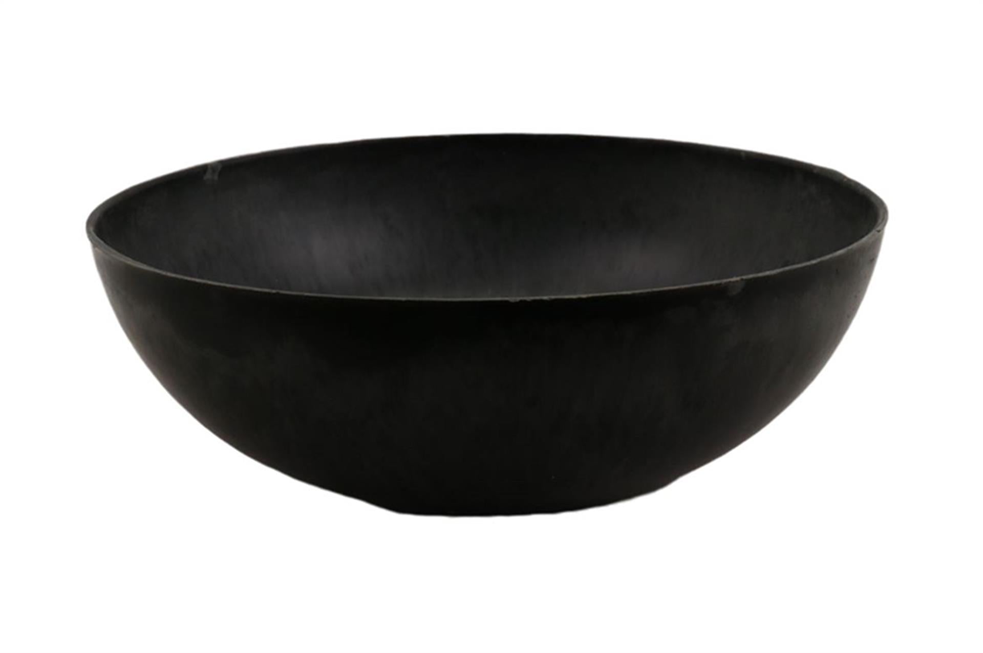 Hbx natural living schaal melamine ø30xh10cm zwart