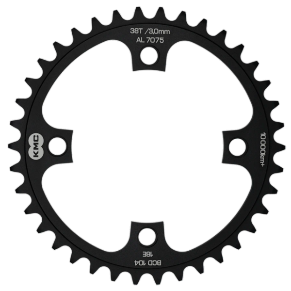 Kettenblatt 38T KMC BCD 104 mm - 1 2 x 1 8 breit - schwarz