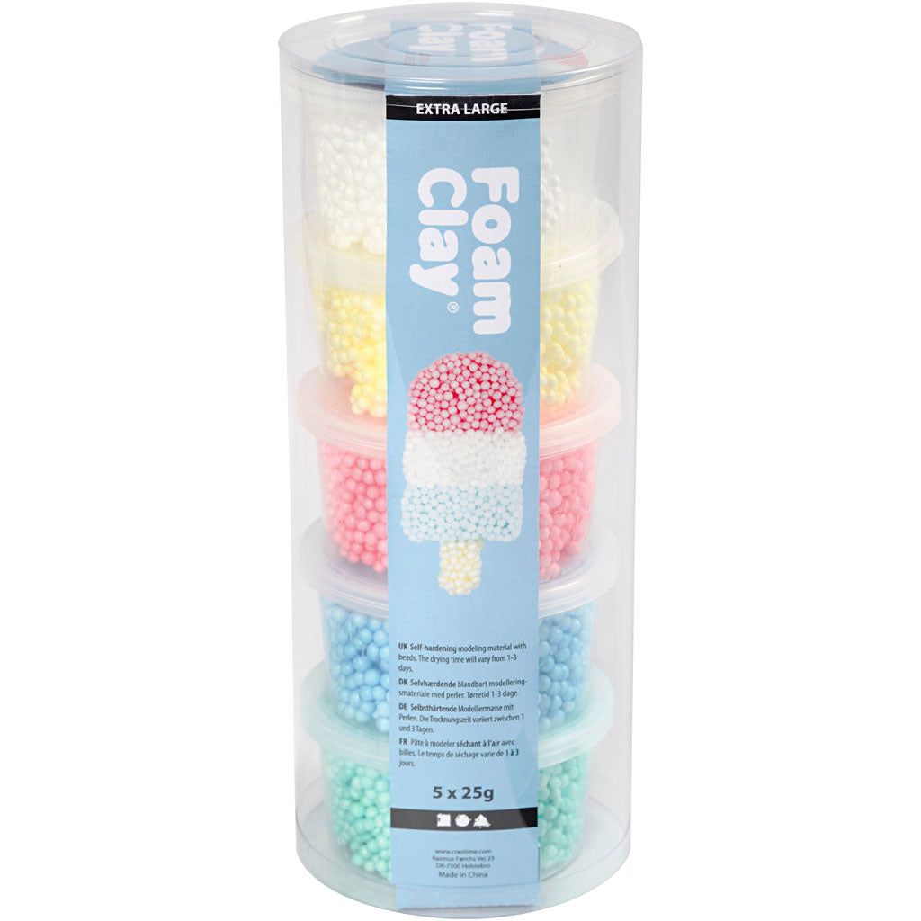 Creativ Company Schaumstoffknete extra groß, 5 Farben