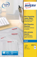 Avery inkjetetiket 45 - 7x25 - 4mm wit 25 vel 40 etiketten per vel