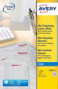 Merkloos sans marque avery clear mini label- ink jet - j8551