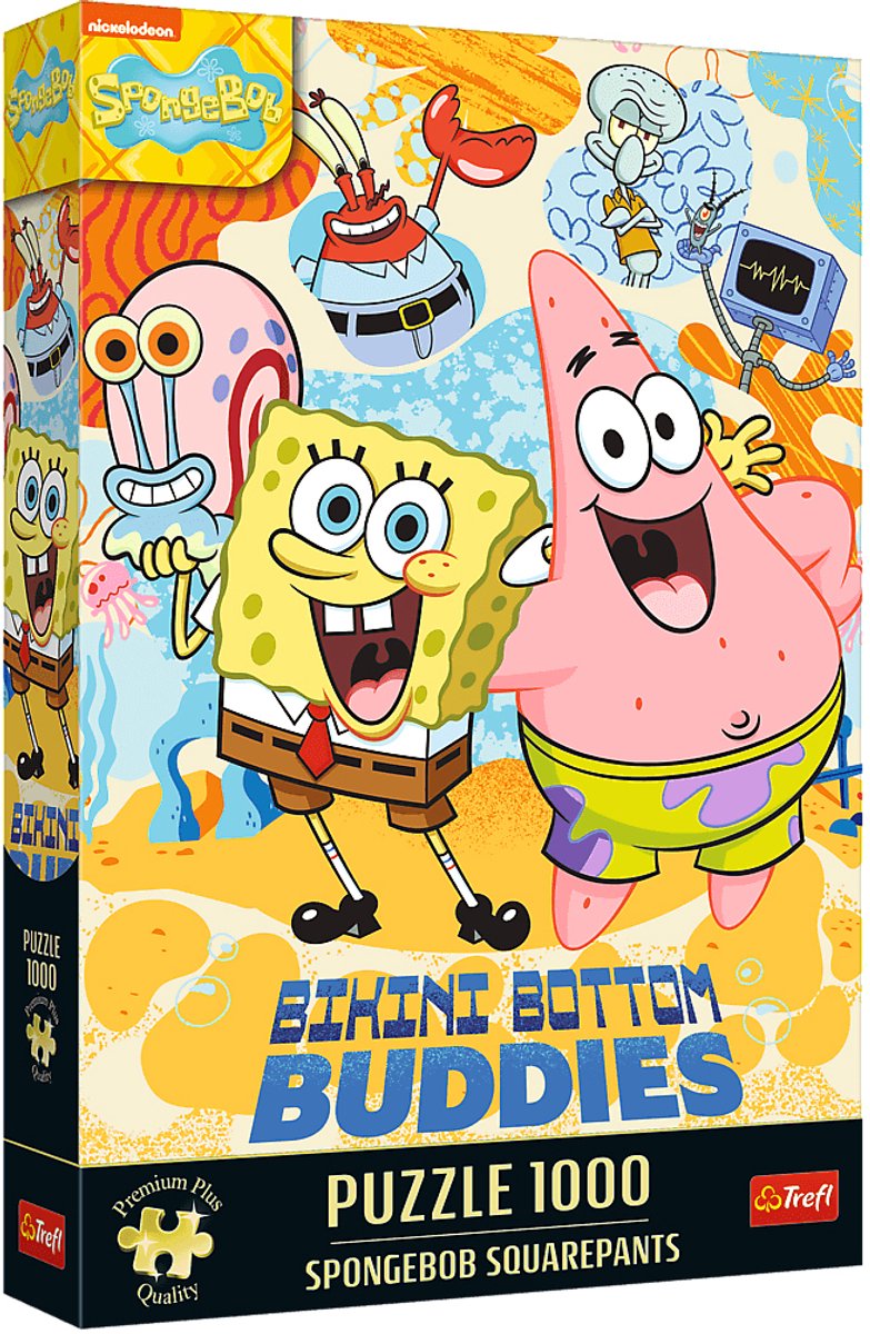 Trefl puzzel 1000 stukjes - spongebob squarepants - premium plus fsc.