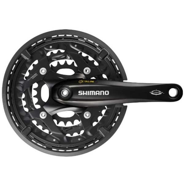 Kurbelgarnitur Shimano Trekking FC-T521 3 x 10-fach mit 175 mm Kurbelarm 48-36-26T Octalink - schwarz