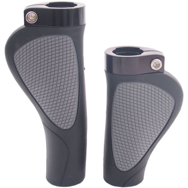 Edge ErgoCity Plus Lenkergriffset mit Sicherungsring - 136 95 mm - schwarz-grau