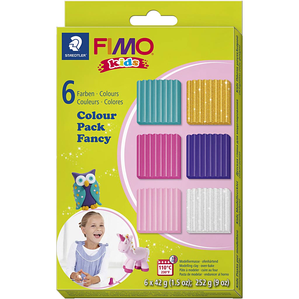 Fimo kids -ovenhardende boetseerklei - colour pack girlie (6 x 42g)