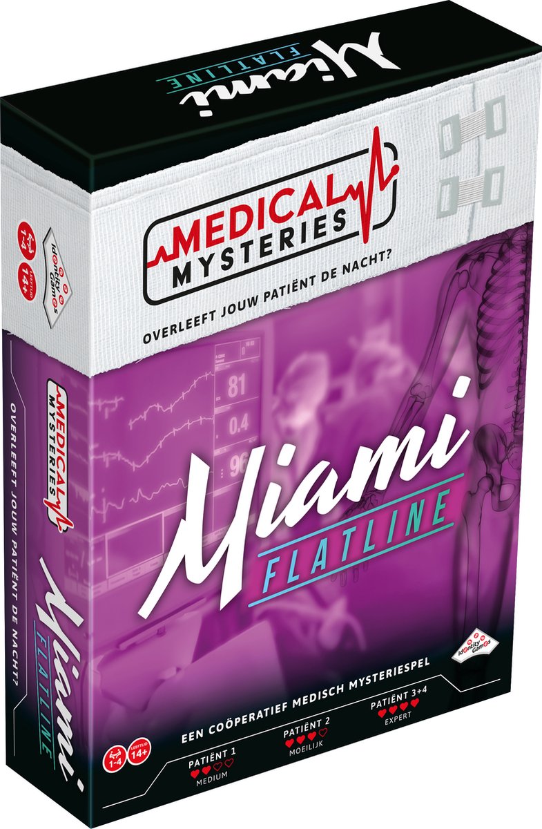 Identity games medical mysteries: miami flatline - coöperatief spel - werk samen om de patiënten te redden
