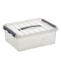 Sunware q-line opbergbox large transparant 12 liter 30x40x14cm a4 bodemmaat