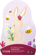 Trixie vormenpuzzel mrs. rabbit -mrs. rabbit's bloemen - 12 stukken - kinderpuzzel vanaf 2 jaar