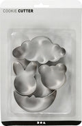 Creativ company cc uitsteekvormen wolk, haas, beer, lieveheersbeestje, h: 10 cm