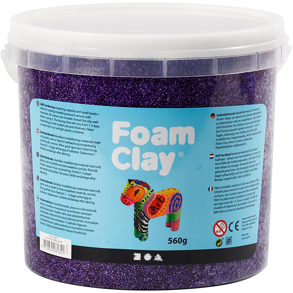 Foam clay - paars, 560gr.