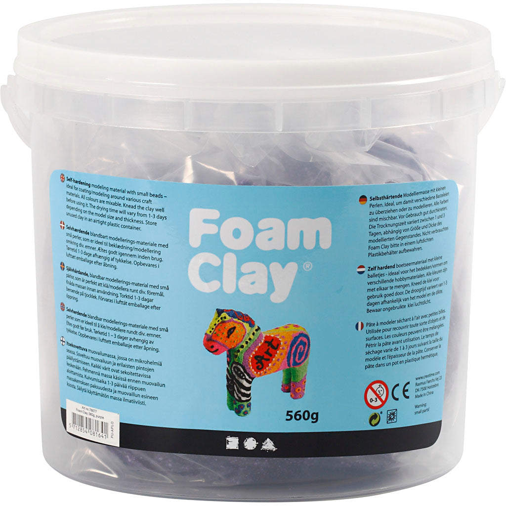 Foam clay - paars, 560gr.