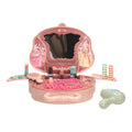 Beautycase kaptafel roze in speelkoffer