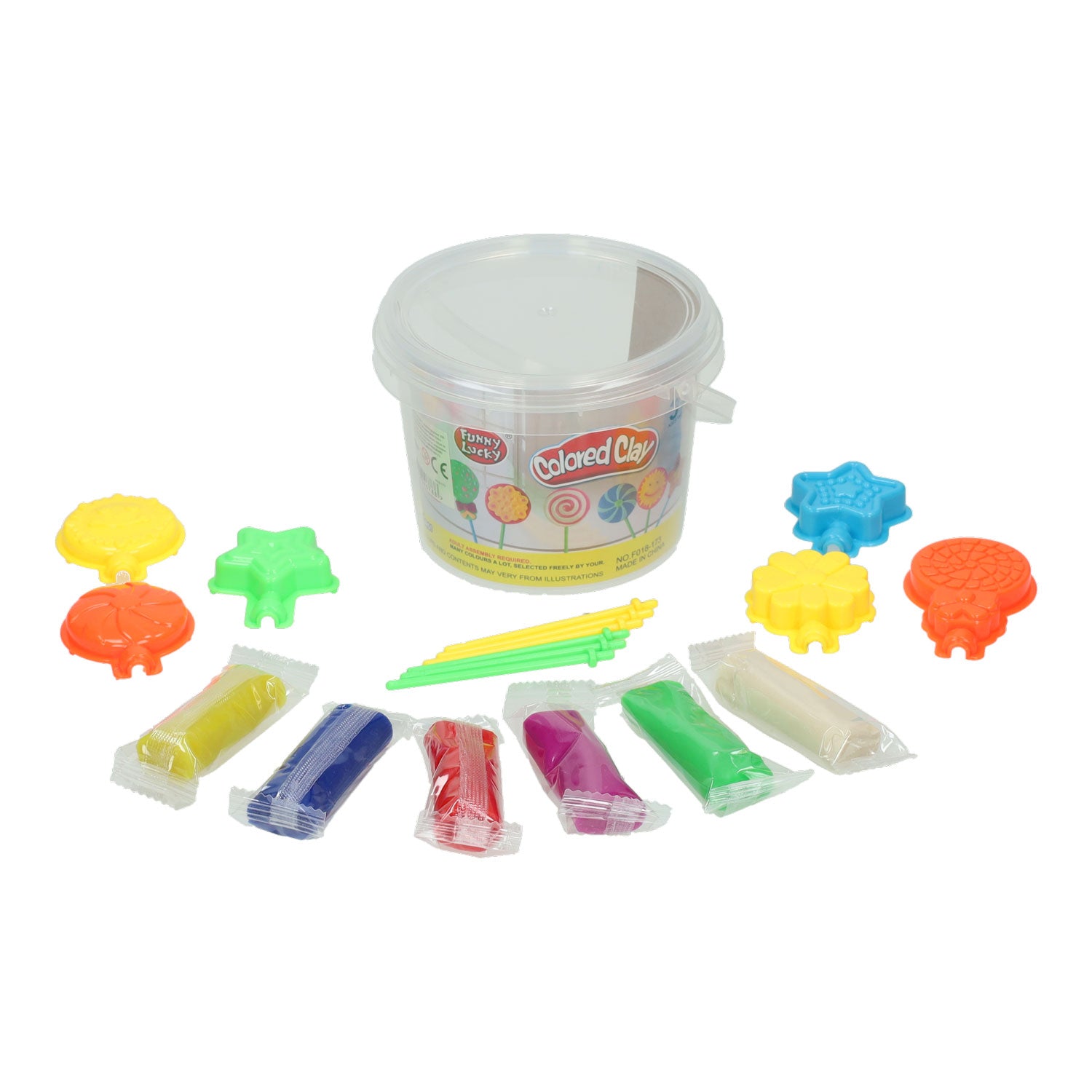 Knete-Set in Aufbewahrungsbox zur Herstellung von Lutschern – 6 Farben