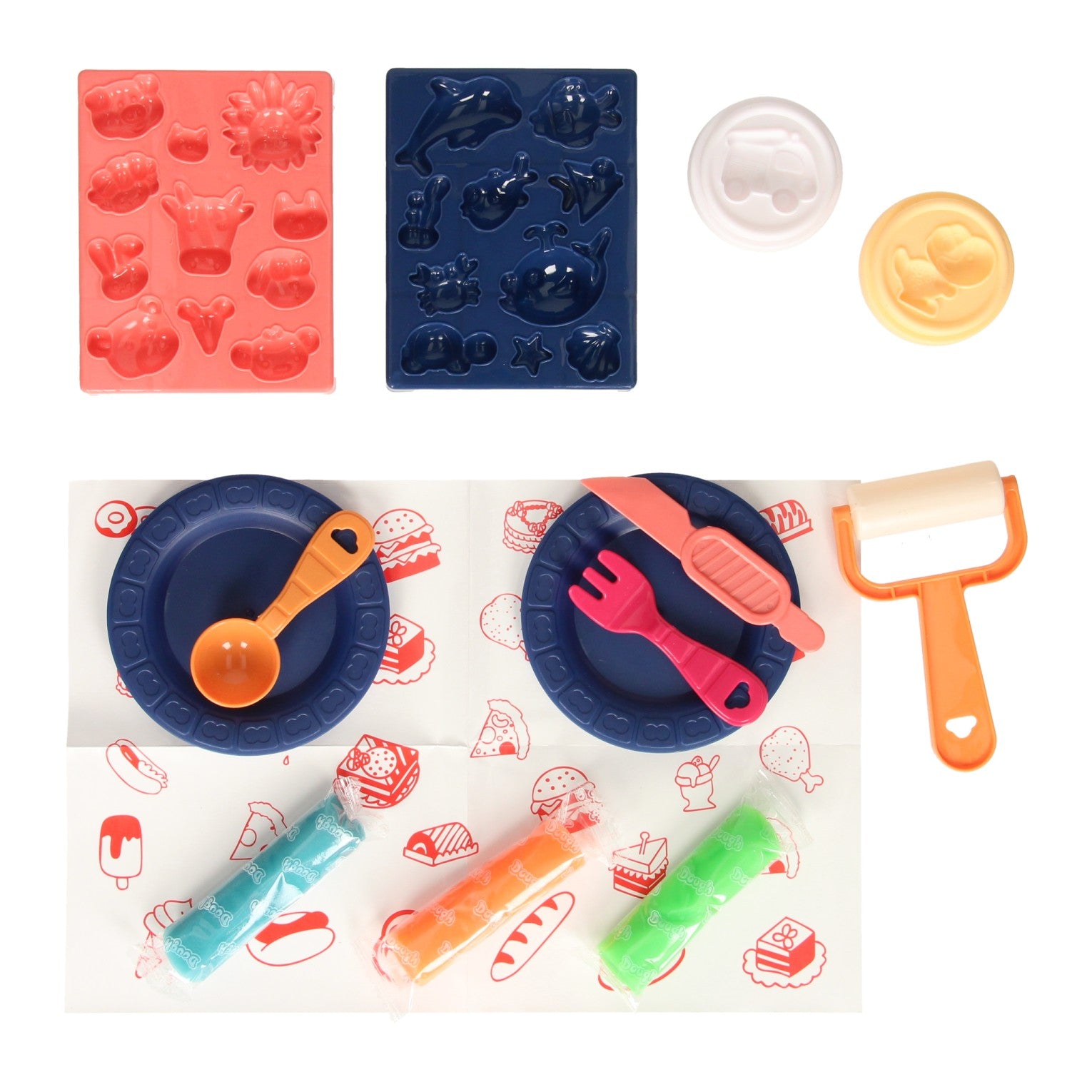 Lobbes Knete-Set Tierfreunde – 5 Farben Knete