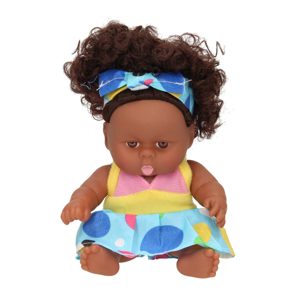 Babywelpe Locken mit Kleid, 22cm