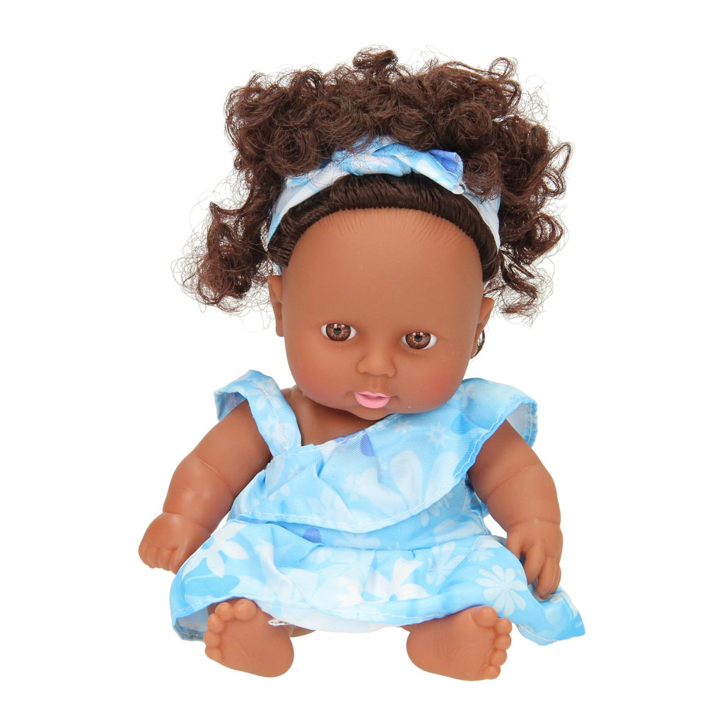 Babywelpe Locken mit Kleid, 22cm