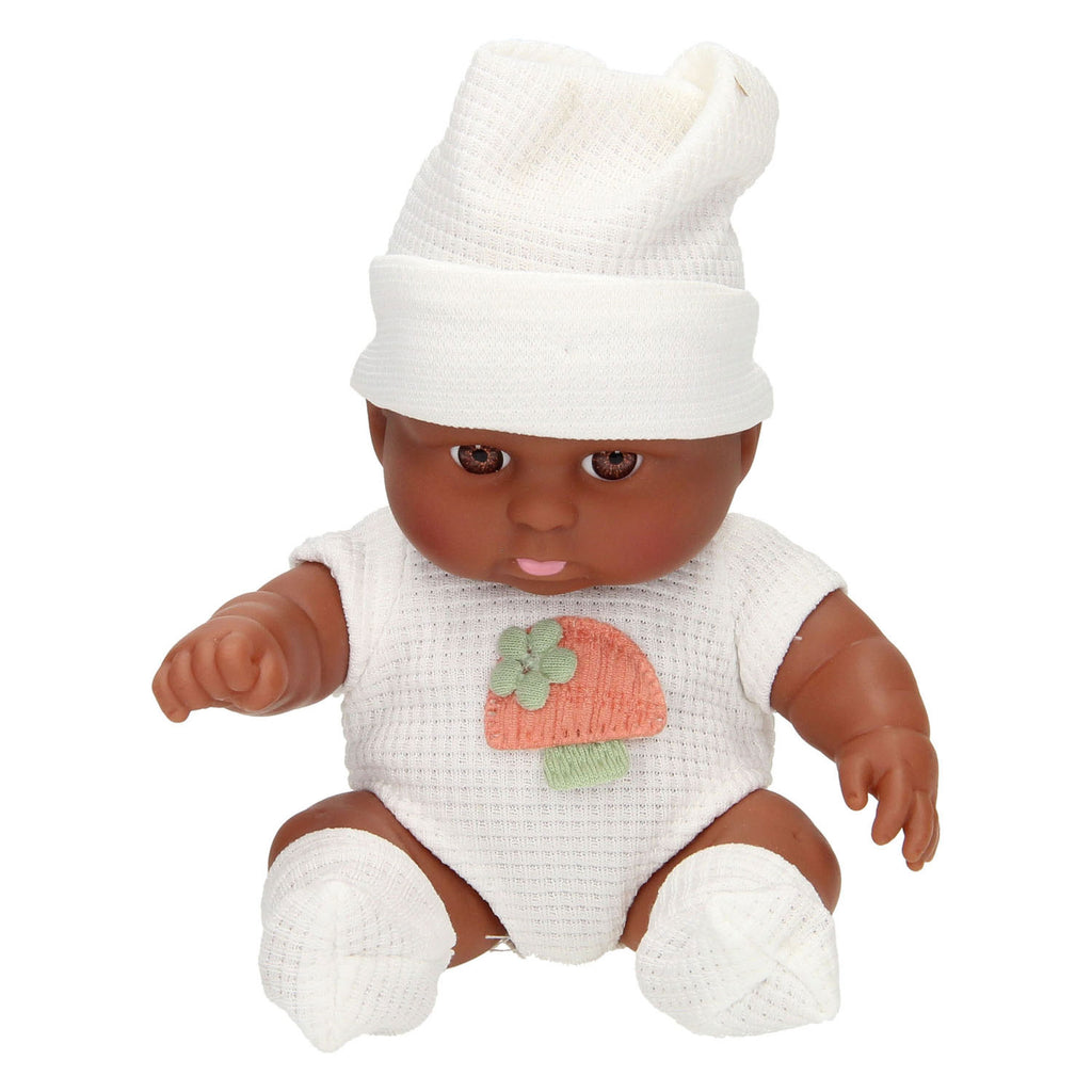Lobbes Babypuppe mit Waffel-Outfit und Hut