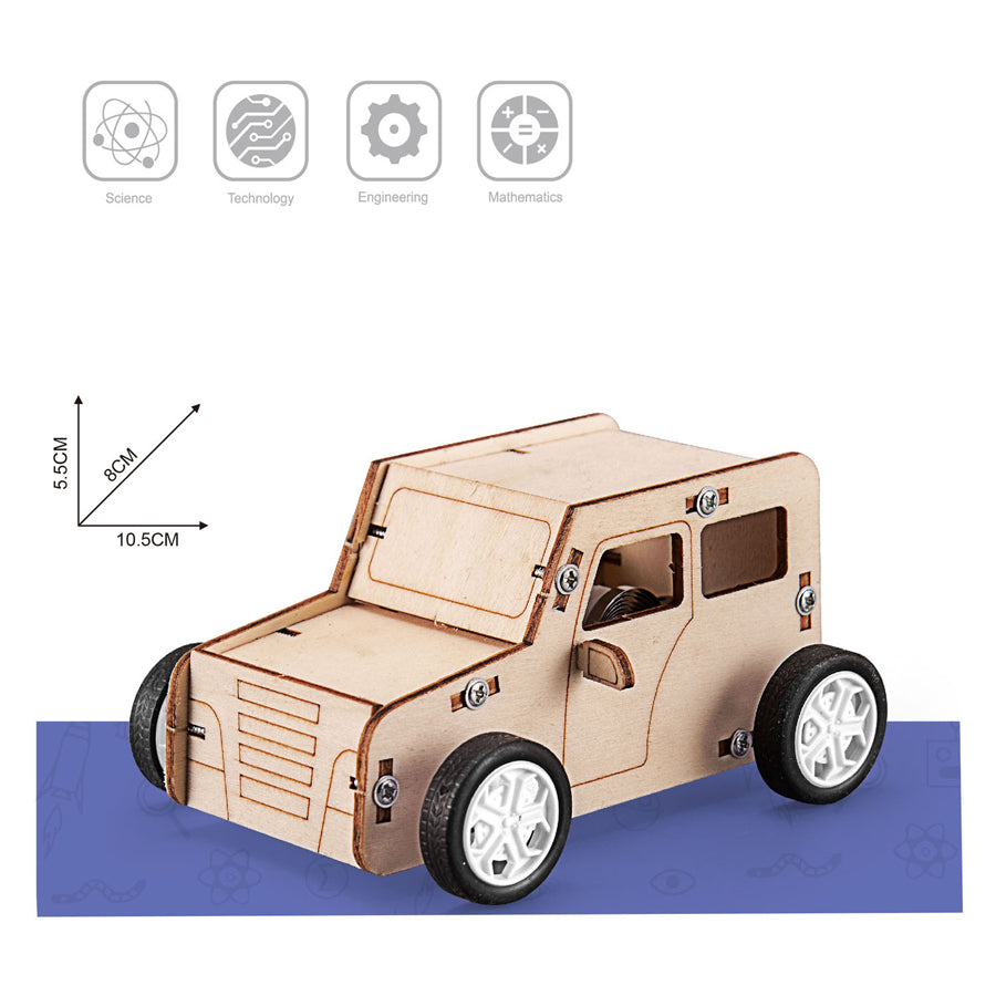 Holzbausatz-Auto mit Zugschnur
