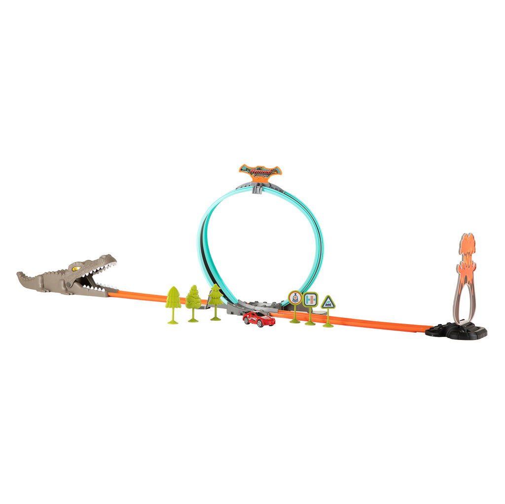 Krokodil auto launch set met looping