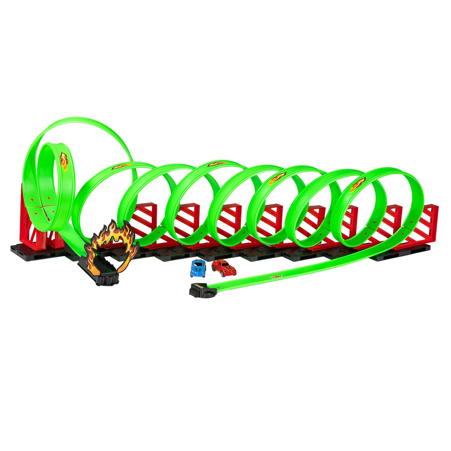 Auto racebaan set 8 loopings