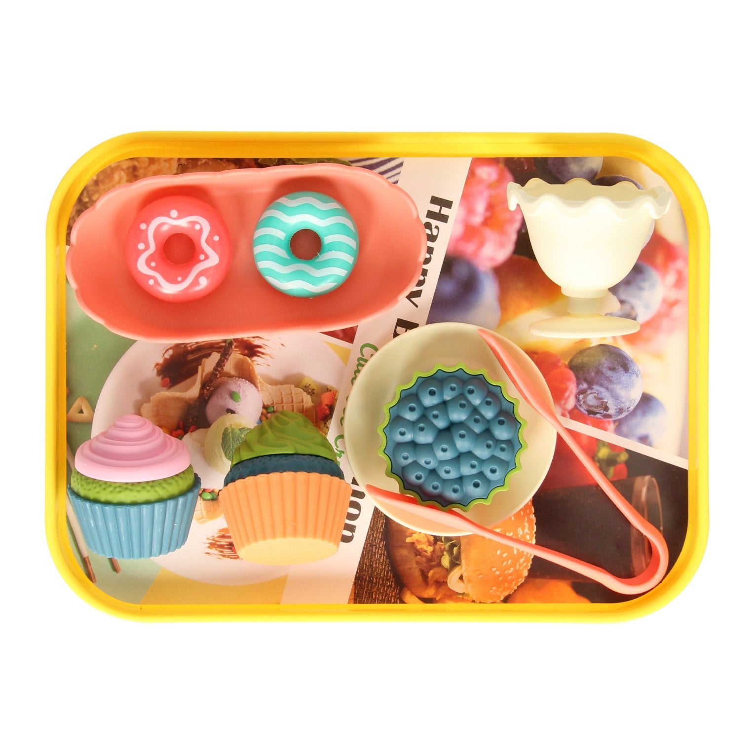 Tablett-Spielzeug-Kuchen, 14 Stück.