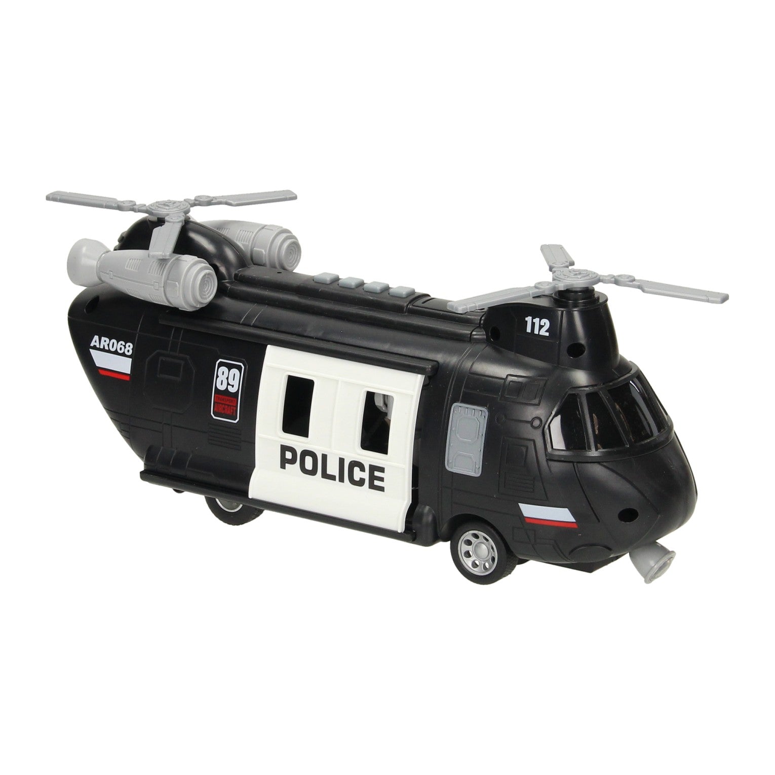 Polizeihubschrauber mit Licht und Ton