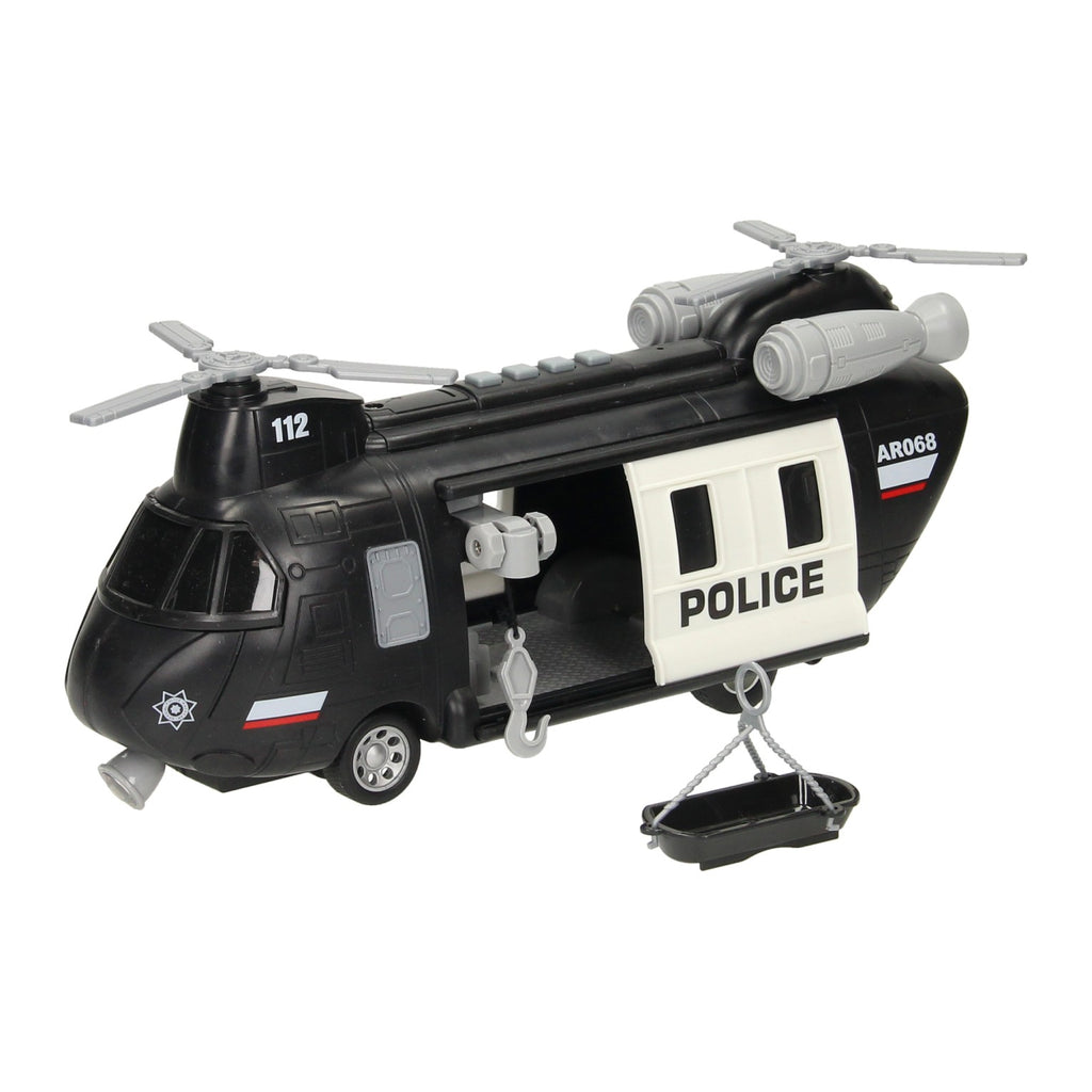 Polizeihubschrauber mit Licht und Ton