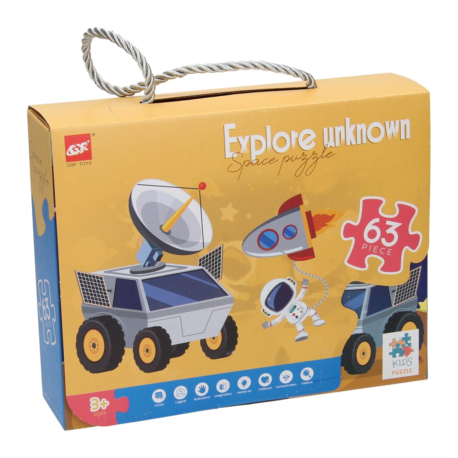 Weltraumpuzzle, 63 Teile.