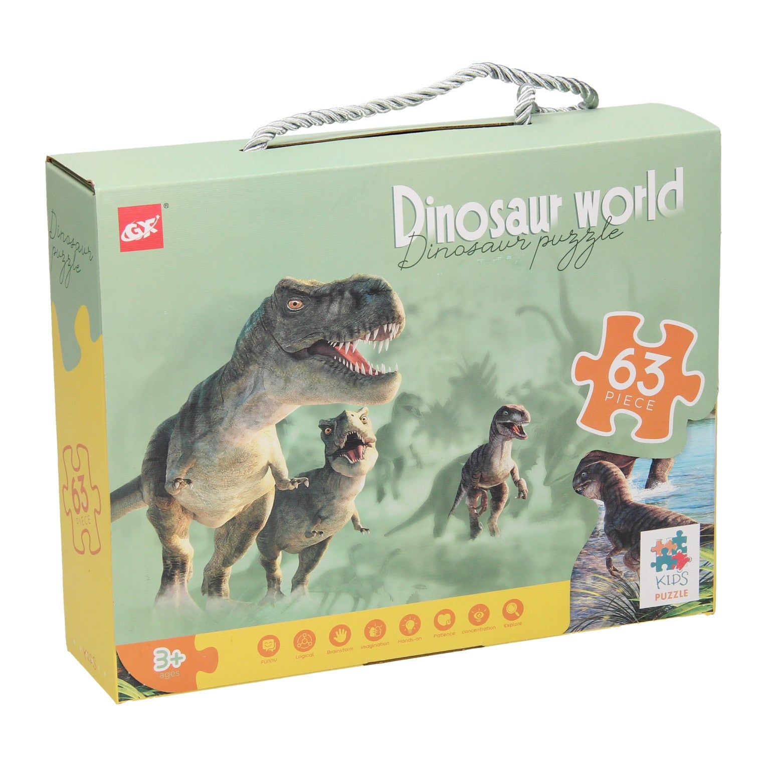 Lobbes speelgoed bv legpuzzel dino wereld, 63st.