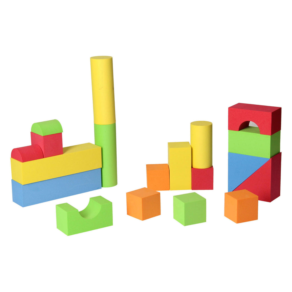 Lobbes speelgoed bv lobbes foam bouwblokken set - 63-delig - kleurrijk constructiespeelgoed.