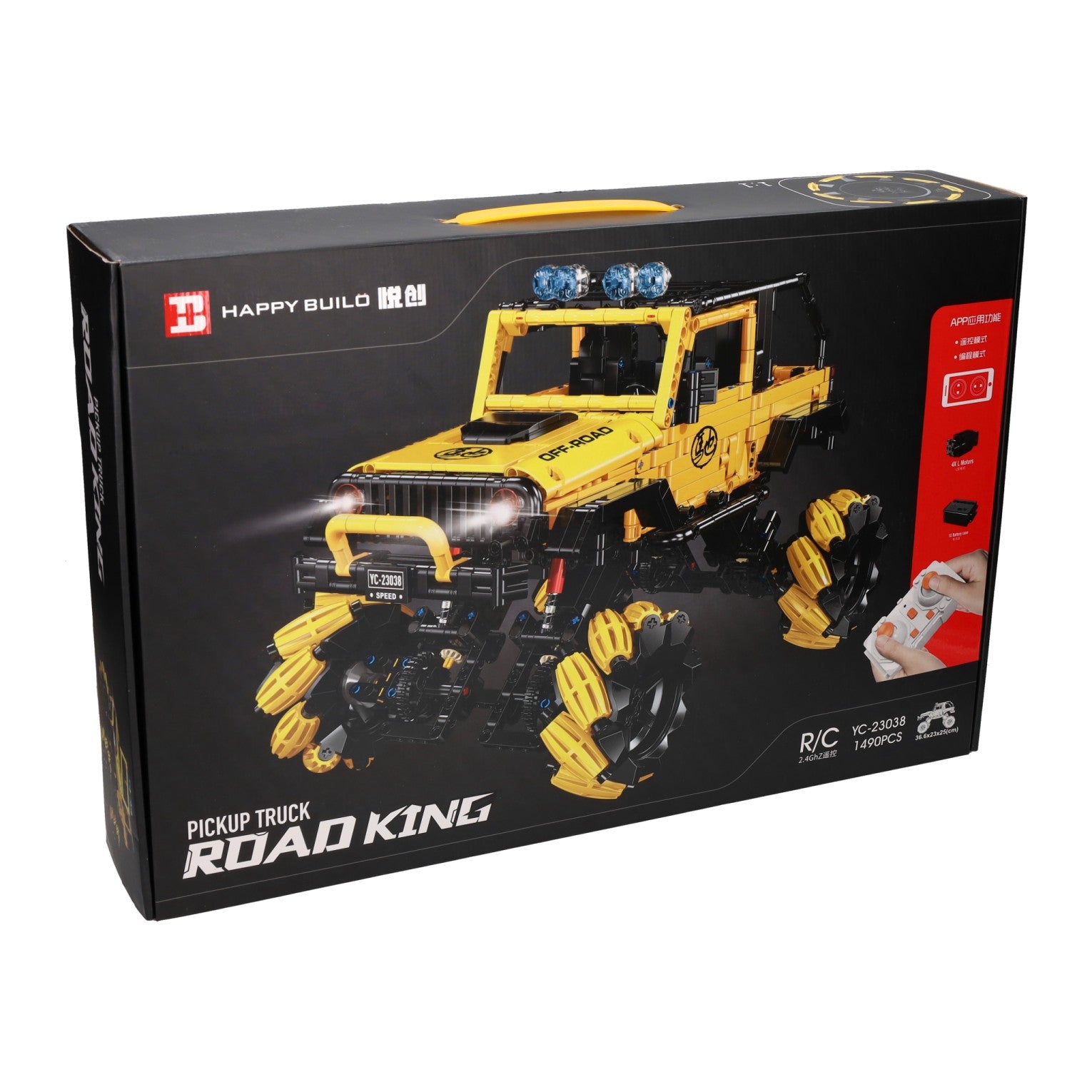 Rc Happy Build ferngesteuertes Bausteinset Pickup-Truck - 1490dlg.