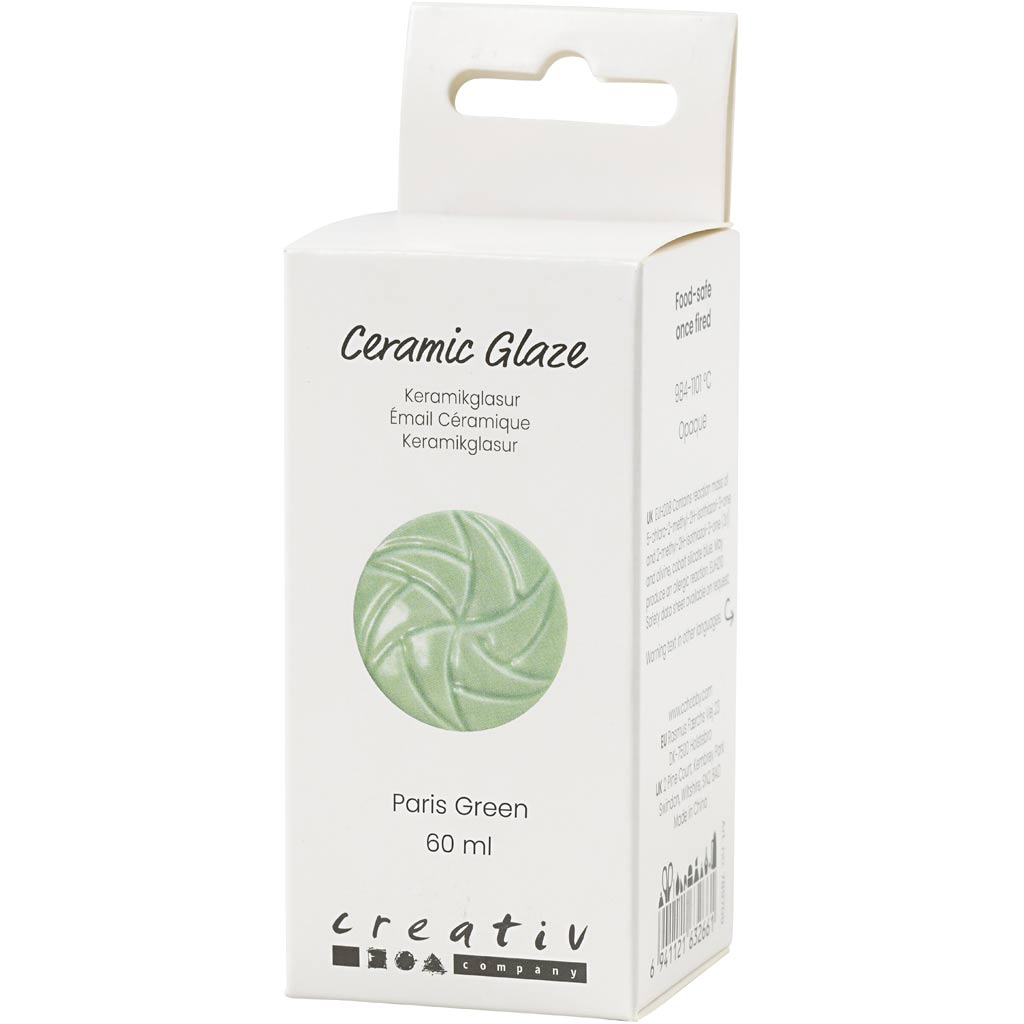 Creativ company keramiek glazuur 984-1101 c dekkend paris green - 60ml
