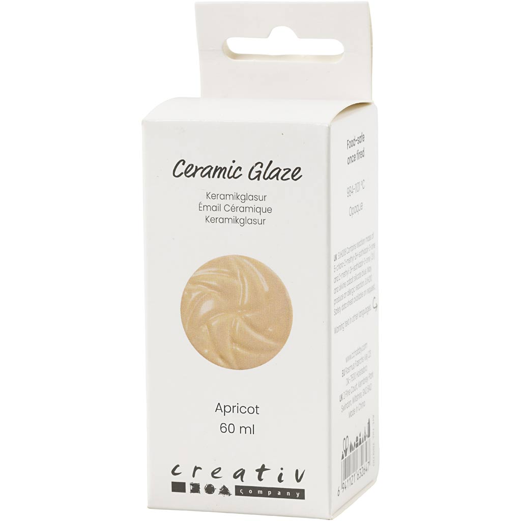 Creativ Company Keramikglasur 984-1101 c opak aprikose - 60 ml