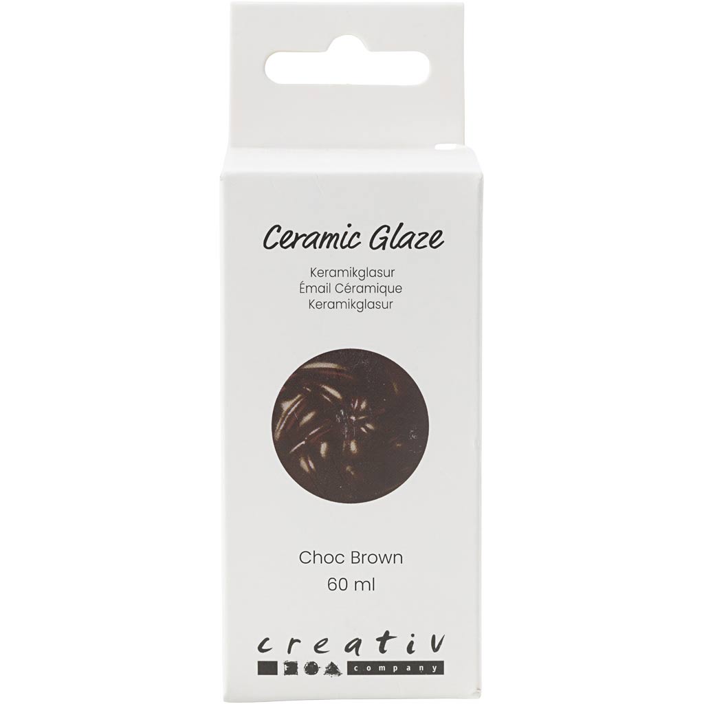 Creativ Company Keramikglasur 984-1101 c undurchsichtiges Schokoladenbraun - 60 ml