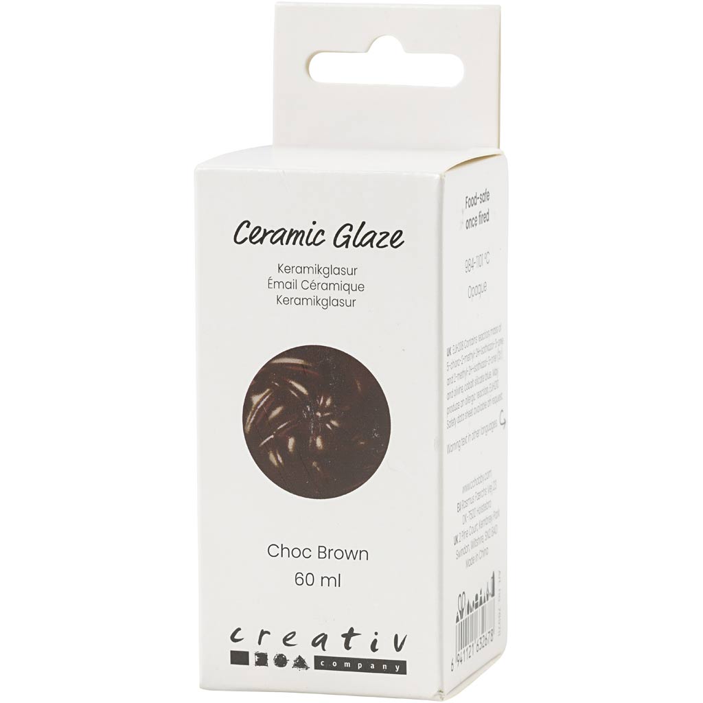Creativ Company Keramikglasur 984-1101 c undurchsichtiges Schokoladenbraun - 60 ml