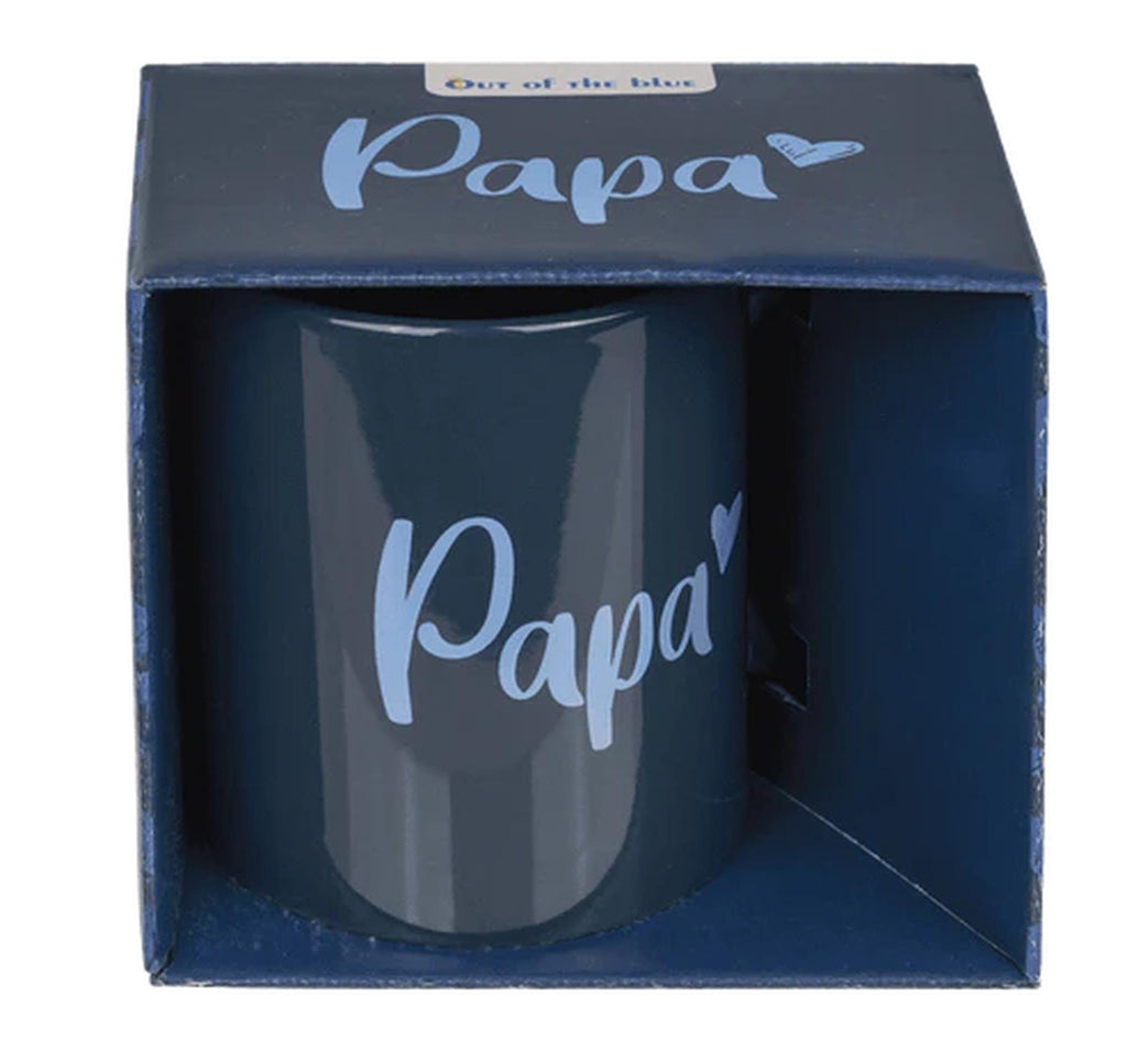 Out of the blue mok papa blauw 320ml ø8xh10cm