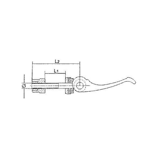Schnellspannhebel für Sattelstütze Ergotec M6 x 50 mm Aluminium – schwarz
