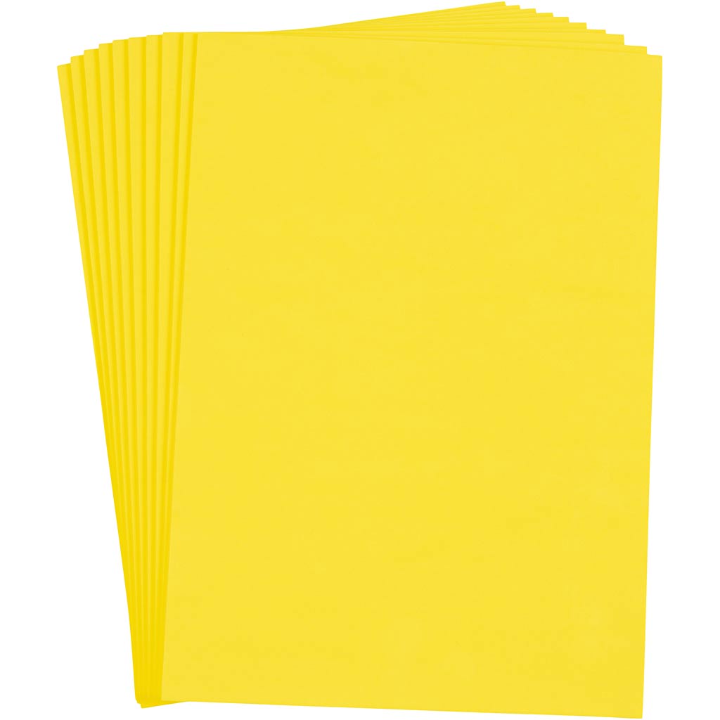 Creativ company eva foam vellen geel a4, 10st.