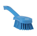 Vikan afwasborstel blauw korte steel (1 stuk)