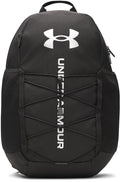 Under armour hustle sport 6.0 backpack-blk unisex sporttas - zwart - zwart - metallic silver