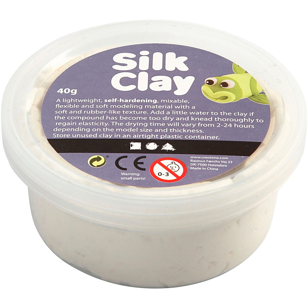 Seidenton - weiß, 40 g.