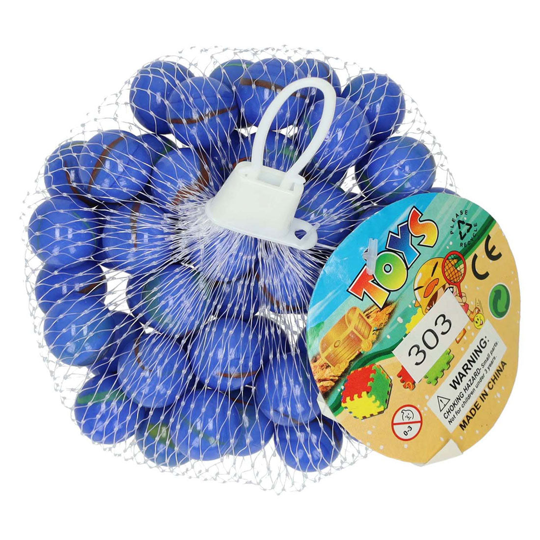 Blaue Murmeln, 50 Stück.